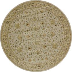Dorchester Beige/ Beige Powerloomed Rug (7'7"Round)
