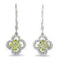 Miadora 10k Gold 1/2ct TDW Yellow/ White Diamond Earrings (G-H, I1-2)