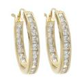 Nexte Jewelry Gold Overlay Cubic Zirconia Hoop Earrings
