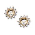 10k Yellow Gold 1/2ct TDW Diamond Earrings Jackets (J-K, I2-I3)