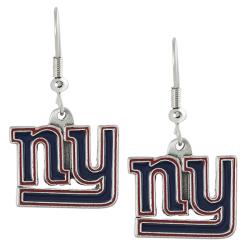 Silvertone New York Giants Dangle Earrings