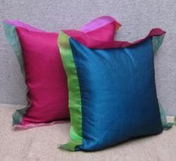 Silk Organza Square Pillows Set of  2 (India)