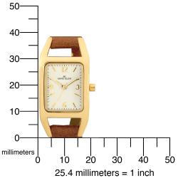 Anne Klein Honey Brown Leather Strap Watch