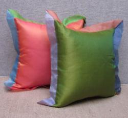 Silk Organza Square Pillows Set of  2 (India)