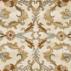 Handmade Heritage Zabol Beige/ Gold Wool Rug (6' x 9')