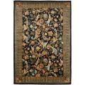 Handmade Aubusson Toury Eggplant Purple Wool Rug (6' x 9')