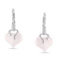 Sterling Silver Chalcedony and Diamond Accent Earrings (10 3/5ct TGW)