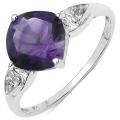 Sterling Silver Amethyst and White Topaz Ring (2 1/5ct TGW)