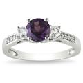 10k White Multi-Gemstones and Diamond Accent Ring (1 1/3ct TGW)