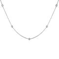 14k White Gold 1/2ct TDW Diamond By-The-Yard Necklace (G-H, I1-I2)