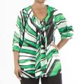 Kaelyn Max Women's Plus Size Abstract Front Tie Tunic