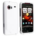 White Snap-on Rubber Coated Case for HTC Droid Incredible