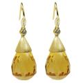 De Buman 18k Yellow Gold Citrine and Diamond Accent Earrings