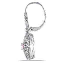 Miadora 10k Gold 1/2ct TDW Pink and White Diamond Earrings (G-H, I2-I3)