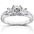 14k White Gold 1 1/5ct TDW Certified Diamond Engagement Ring (H, VS2)