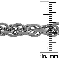 Rhodiumplated Sterling Silver Twisted Multi-cable Link Bracelet