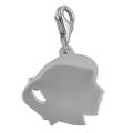 Rhodiumplated Sterling Silver Girl Charm