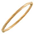 Gold over Sterling Silver 4mm Twist Bangle