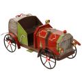 Antique Metal Holiday Fire Truck Figurine