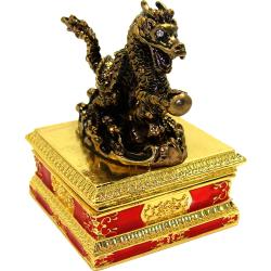 Objet d'art 'Son of Heaven' Chinese Dragon Trinket Box
