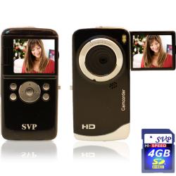 SVP HDV1120 Black High Definiton Digital Camcorder and 4GB SD Card