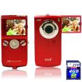 SVP Red High Definiton Digital Camcorder and 4GB SD Card