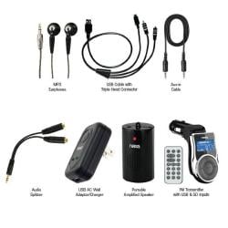 Naxa NA-3011 10-in-1 Premium Accessory Kit for iPod iPhone MP3/MP4 Players & Mobile Devices