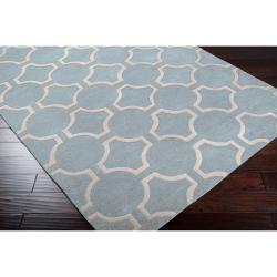 Hand-tufted Poquoson Geometric Trellis Wool Rug (8' x 11')