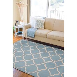 Hand-tufted Poquoson Geometric Trellis Wool Rug (8' x 11')