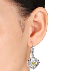 Miadora 10k White Gold 1/2ct TDW Yellow and White Diamond Earrings (G-H, I2-I3)