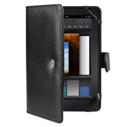 Black Leather Case for Amazon Kindle Fire