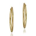 18k Gold over Sterling Silver Hoop Earrings