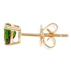 Dyach Sterling Silver/18k Gold Vermeil Chrome Diopside Stud Earrings