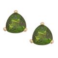Dyach Sterling Silver/18k Gold Vermeil Chrome Diopside Stud Earrings