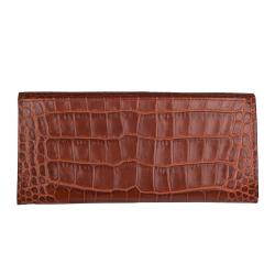 Longchamp Roseau Croc-Embossed Leather Continental Wallet
