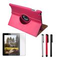 Deluxe Apple iPad 2 Leather Case/ Screen Protector/ Stylus Pen