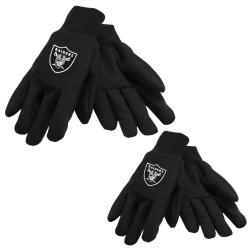 Oakland Raiders Two-tone Work Gloves (Set of 2 Pair)