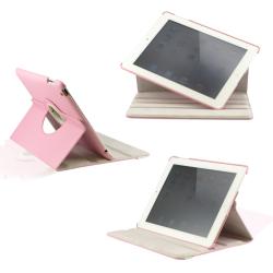Premium iPad 2 Magnetic Leather Smart Cover with Swivel Stand