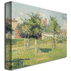 Camille Pissarro 'Woman in the Meadow at Eragny 1887' Art