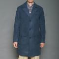 Cloth Logic Men's Navy Long Wool-blend Jacket