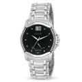 Wittnauer Men's Montserrat Diamond-accented Black Dial Watch