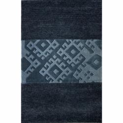 Handmade Luna Remington Blue Rug (5' x 8')