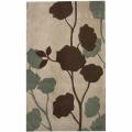 Handmade Luna Floral Beige Rug (7'6 x 9'6)