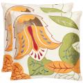Botanical 18-inch Cream Decorative Pillows (Set of 2)