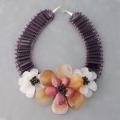 Sterling Silver Mystic Agate and Quartz Floral Necklace (Thailand)