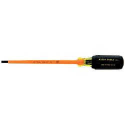 Klein Tools 6-inch Slotted Insulated Cabinet Tip Cushion-Grip Screwdriver