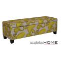 angelo:HOME Kent Modern Lemongrass Paisley Wall Hugger Trunk Storage Ottoman