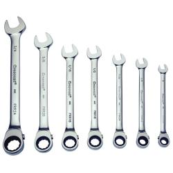 Cooper Hand Tools 7-Piece Reversible Ratcheting Combination Wrench Set