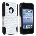 Black Skin/ White Mesh Hybrid Case for Apple iPhone 4/ 4S