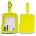 Naftali Yellow PVC-stitched Luggage ID Cards and Tags (Set of Two)